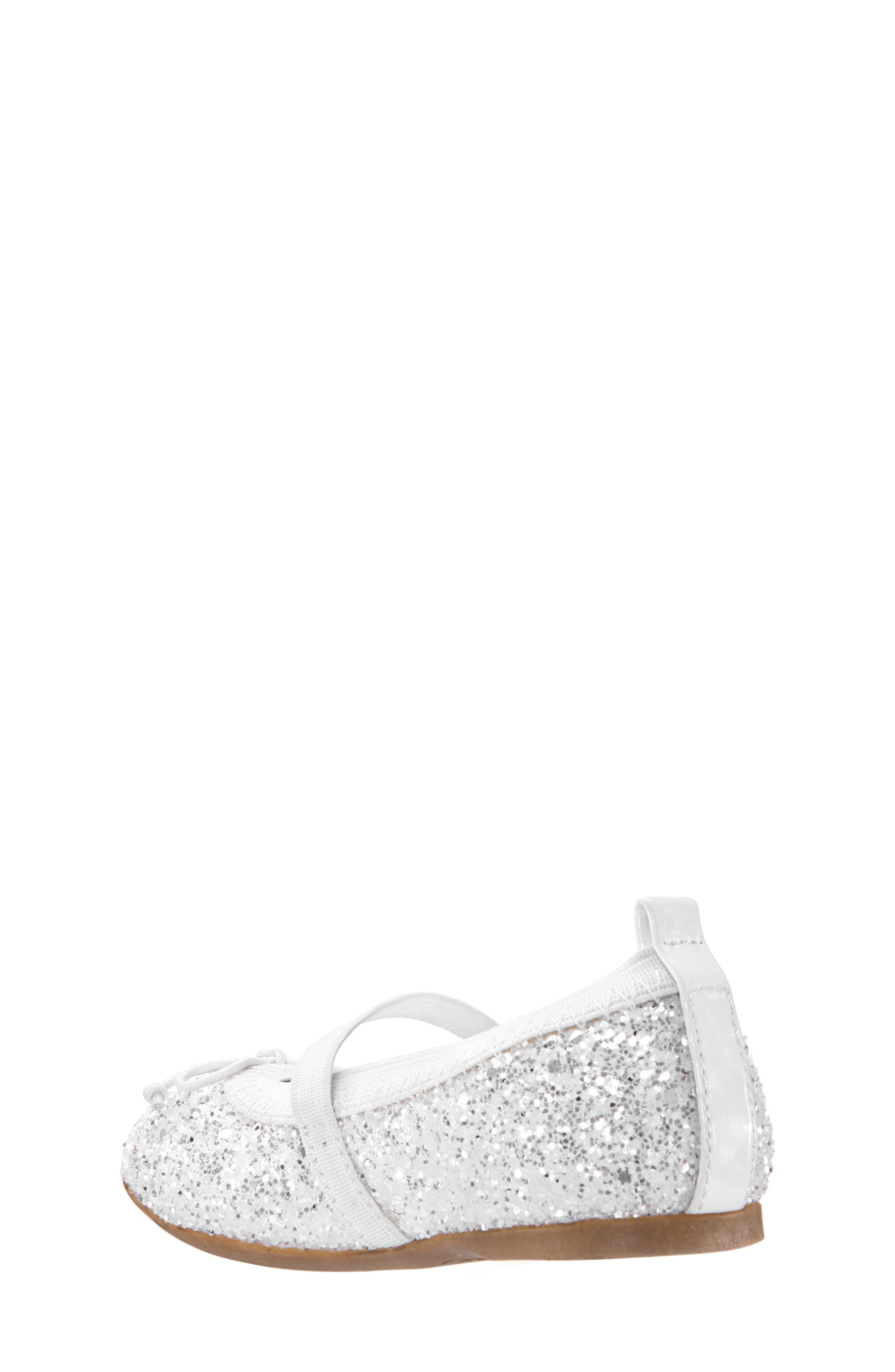 Esther Ballet Flat, Alternate, color, WHITE CHUNKY GLITTER