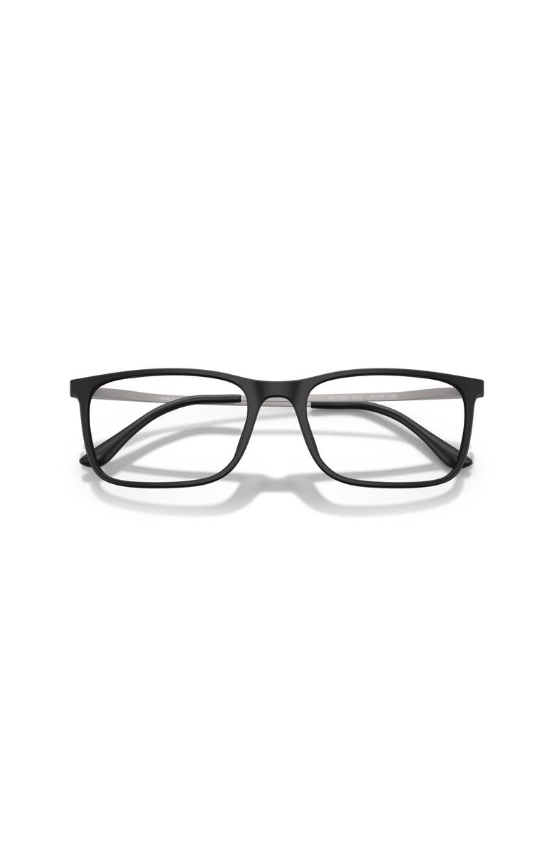 Giorgio Armani 57mm Rectangle optical glasses, Alternate, color, Black
