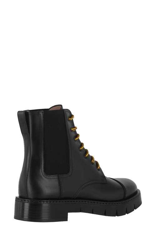 Ferragamo Tolk Combat Boot In Black
