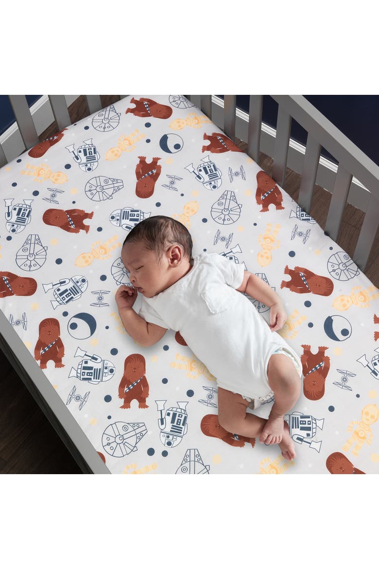 Star Wars Signature Millennium Falcon 3-Piece Baby Crib Bedding Set, Alternate, color, Blue