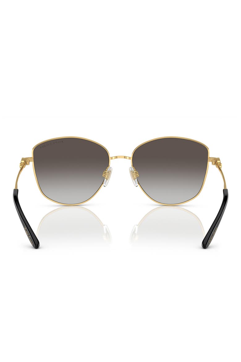 The Vivienne 59mm Gradient Round Sunglasses, Alternate, color, GOLD / GRADIENT GRAY