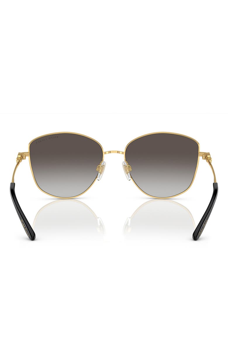 Ralph Lauren The Vivienne 59mm Gradient Round Sunglasses, Alternate, color, Gold / Gradient Gray