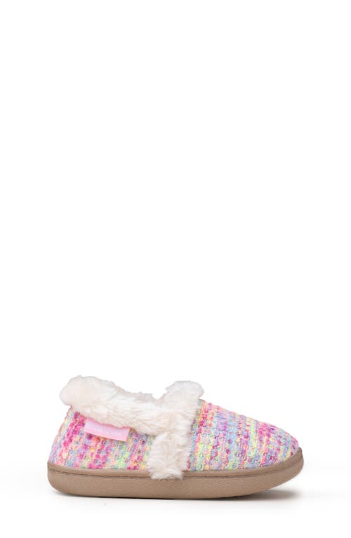 Minnetonka Kids' Daina Faux Fur Lined Slipper In Multi