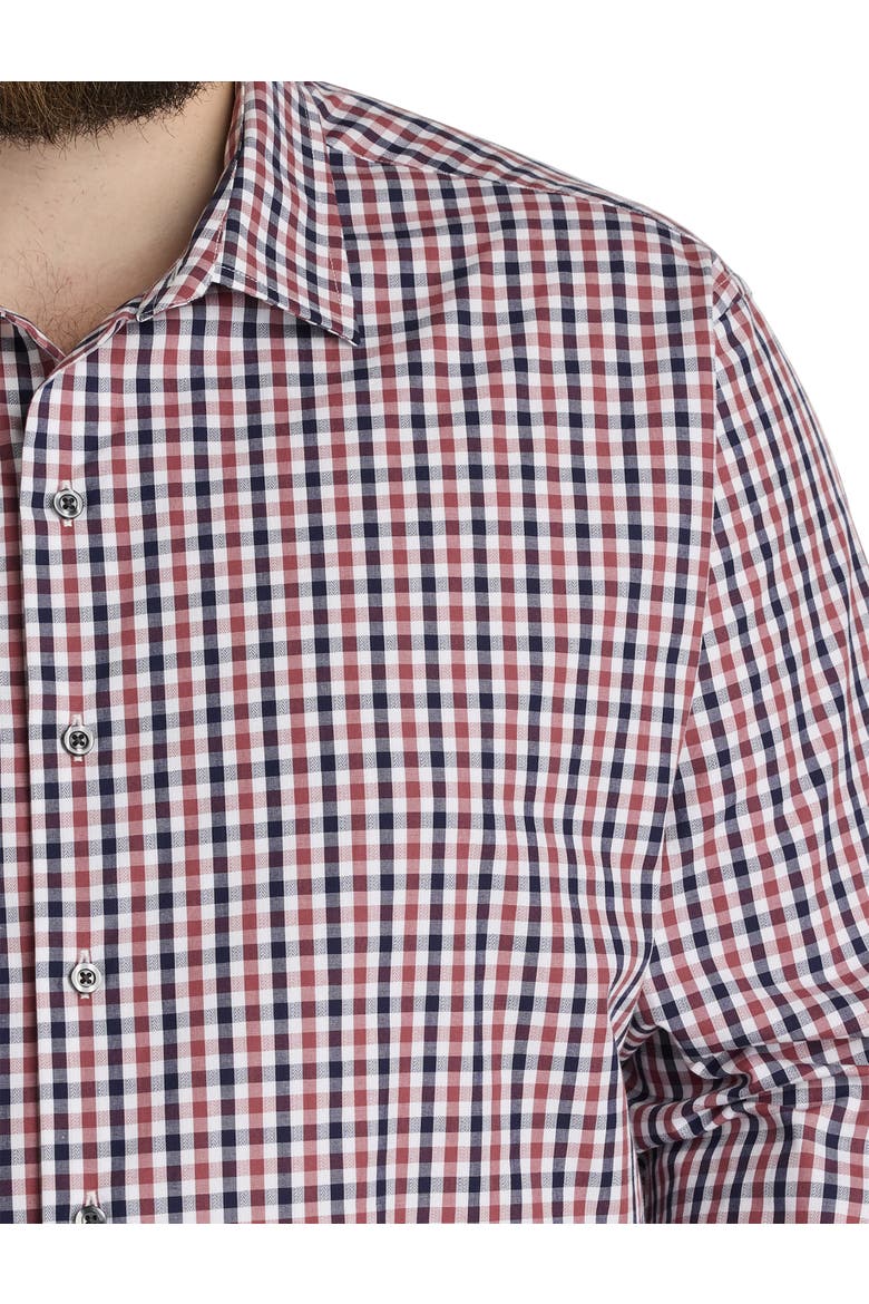 Big & Tall Dobby Plaid Sport Shirt, Alternate, color, MULTI