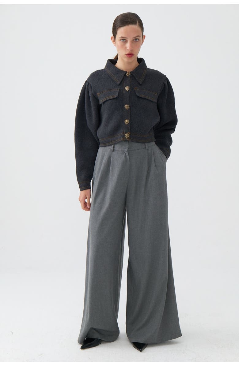 Nocturne Shirt Collar Crop Jacket, Alternate, color,