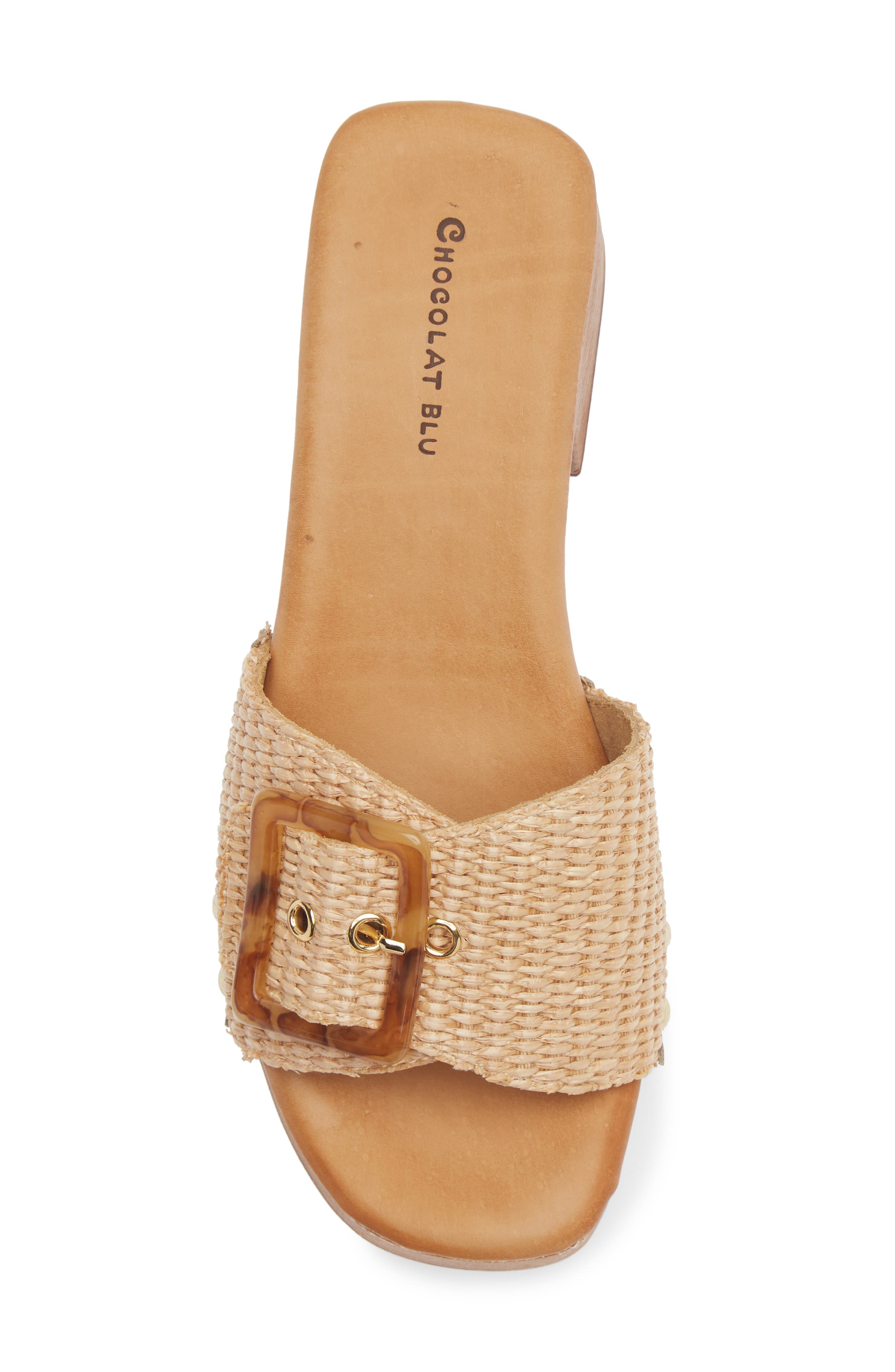 Chocolat Blu Lari Platform Sandal, Alternate, color, Natural Raffia
