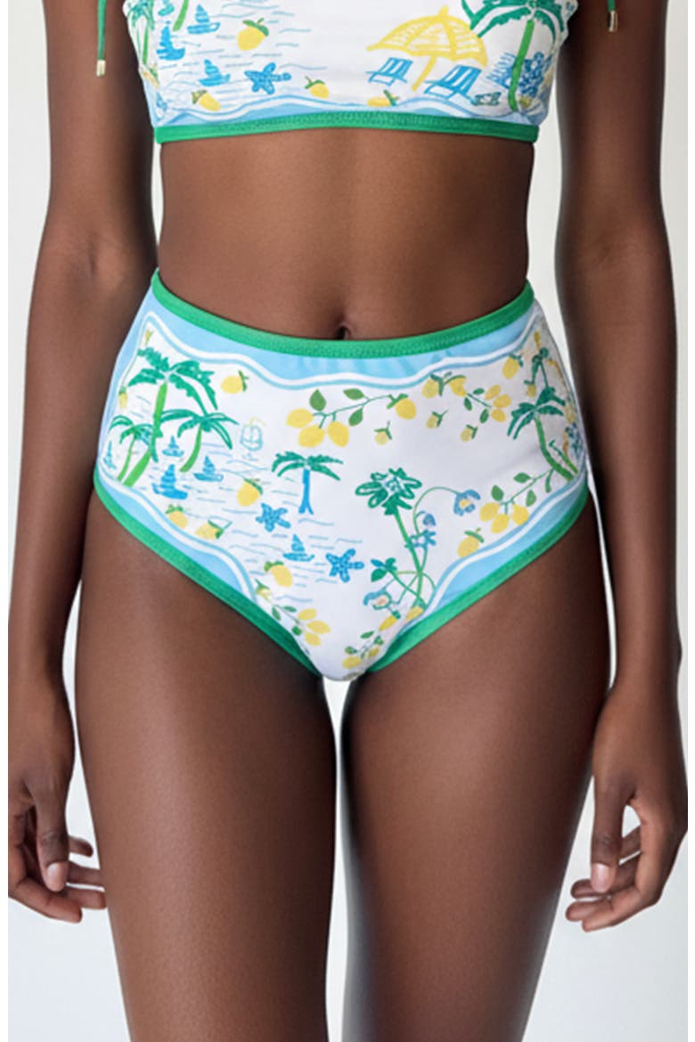 Tropical Escape Reversible Bikini Bottom, Alternate, color, Green
