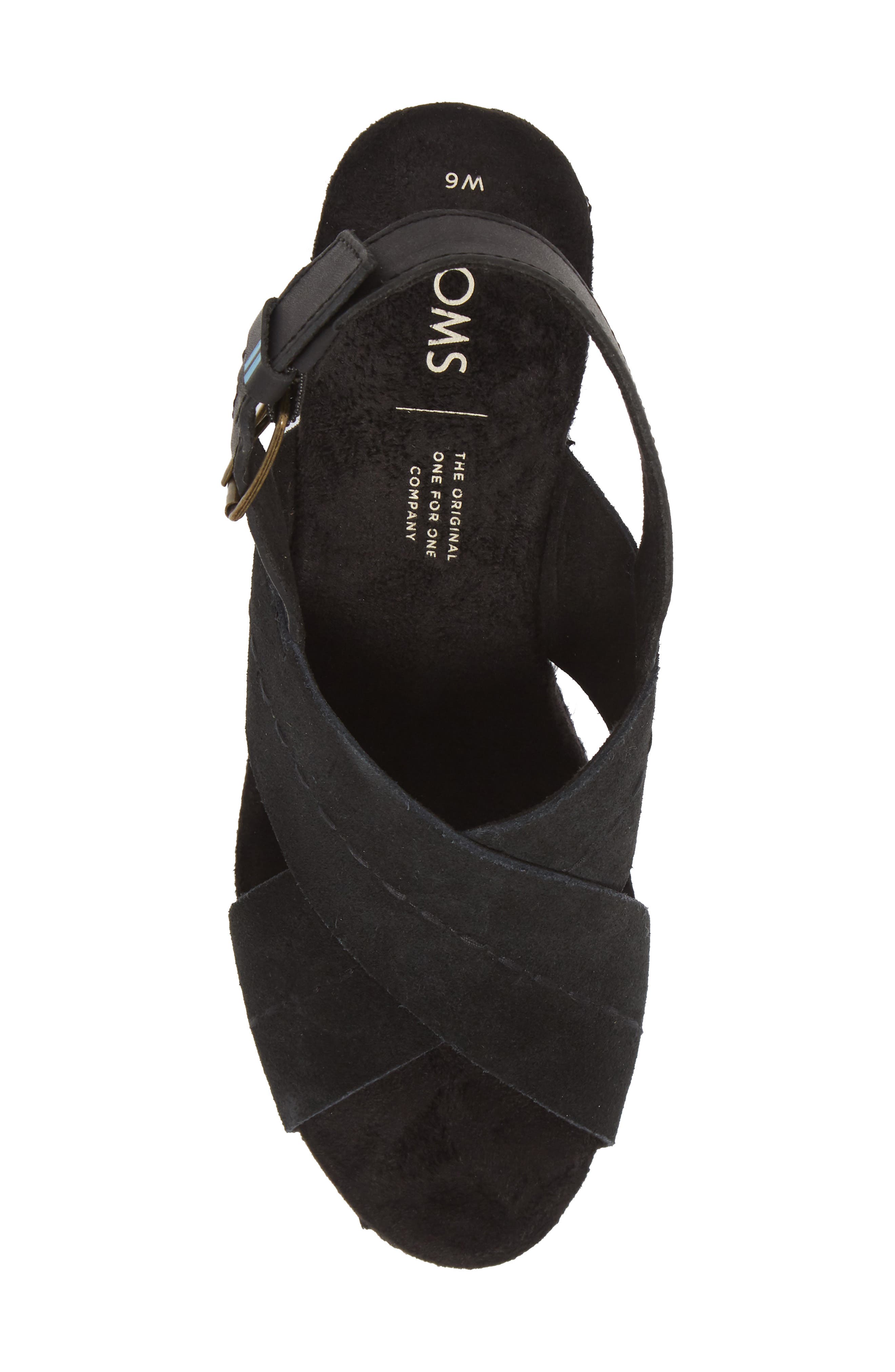 TOMS Ibiza Platform Slingback Sandal, Alternate, color, 