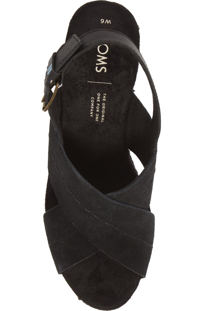TOMS Ibiza Platform Slingback Sandal, Alternate, color,