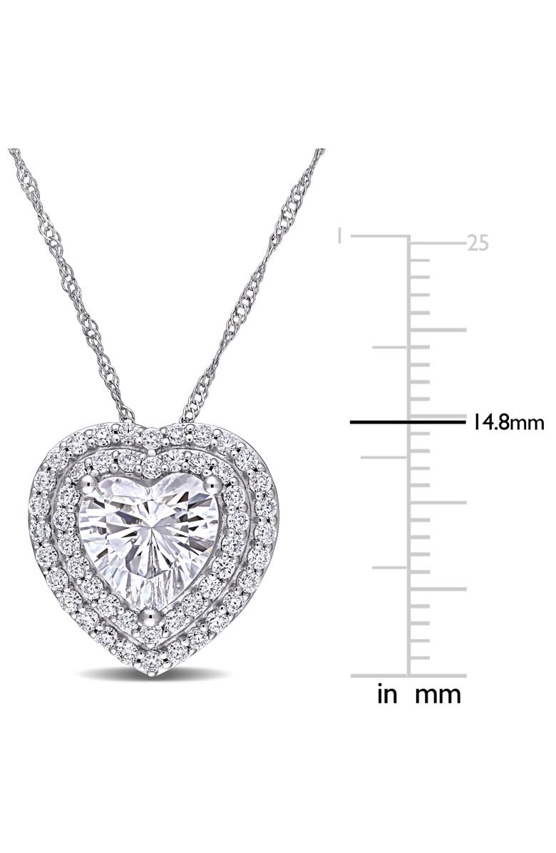 Julianna B. Moissanite Double Halo Heart Necklace 10k, Alternate, color, 