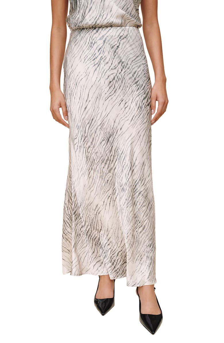 Bella Dahl Animal Print Bias-Cut Maxi Skirt, Main, color,