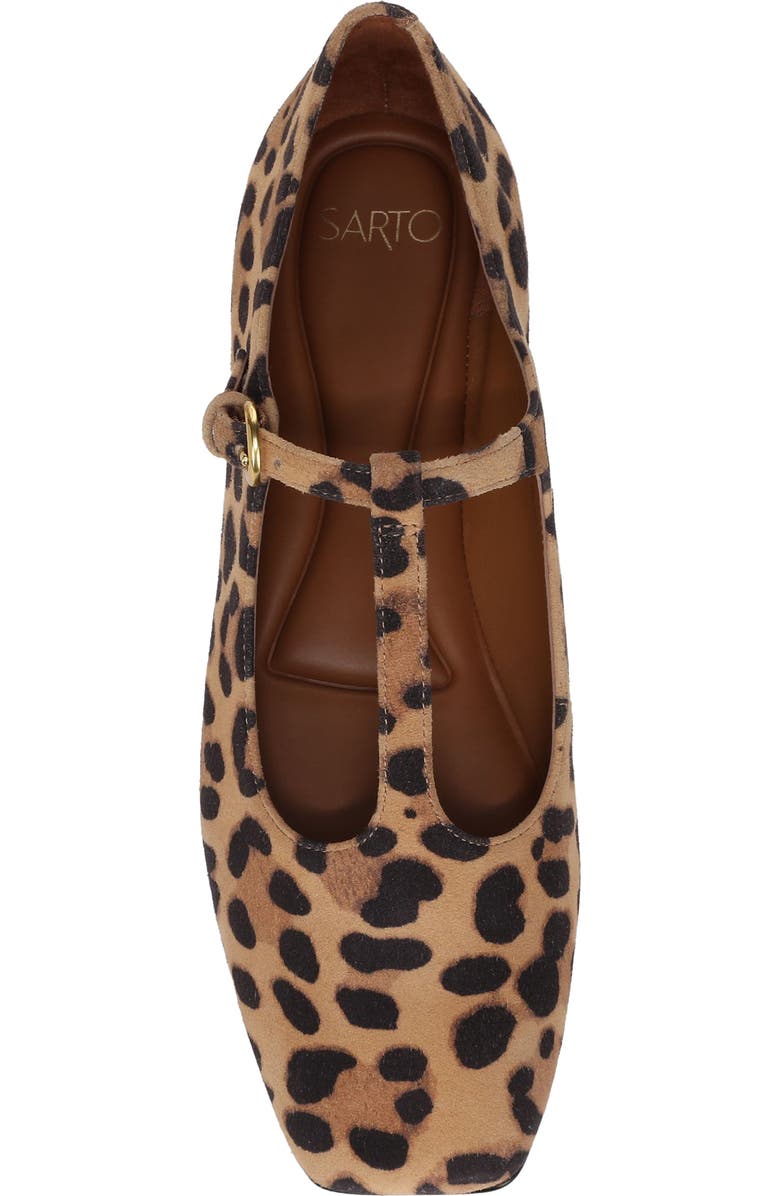 SARTO by Franco Sarto Flexa Astoria T-Strap Flat, Alternate, color, Brown