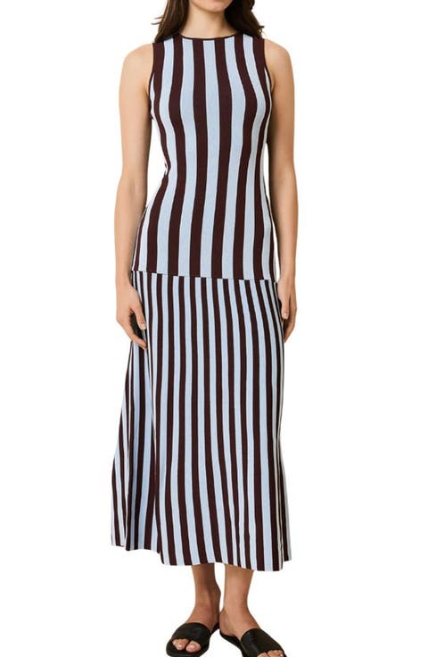 The Lucerne Mixed Stripe Knit Dress