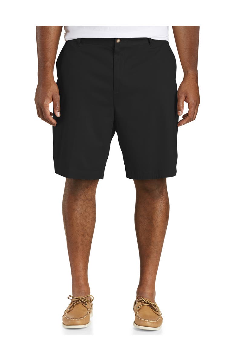 Nautica Big & Tall Deck Stretch Shorts, Main, color, Black