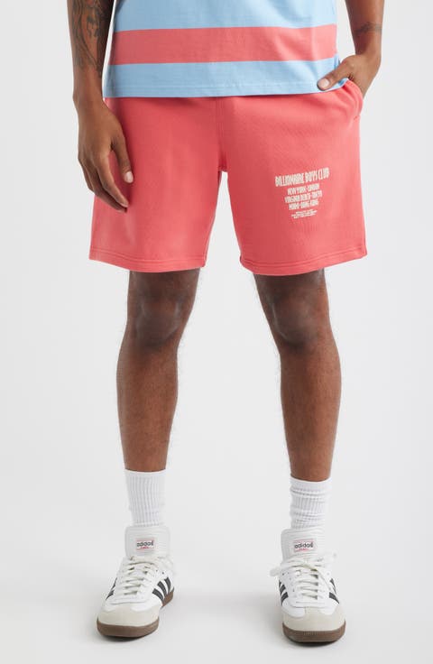 Satellite Logo Detail Cotton Fleece Drawstring Shorts