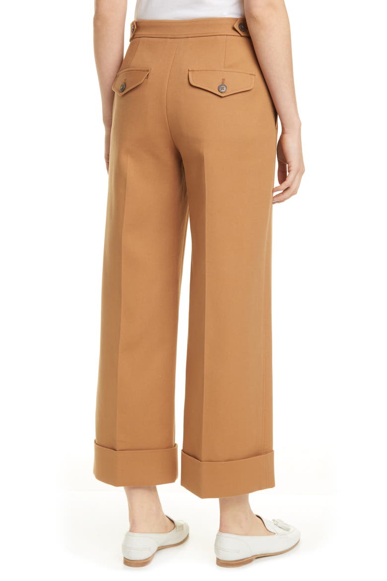 Cavalry Twill Cuffed Pants, Alternate, color, TOFFEE