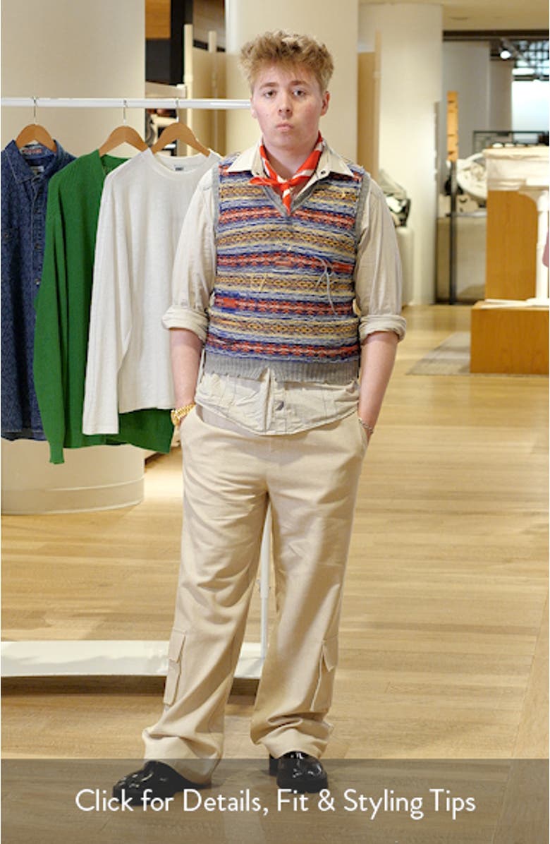 Breezy Wide Leg Cotton Canvas Cargo Pants, sales video thumbnail