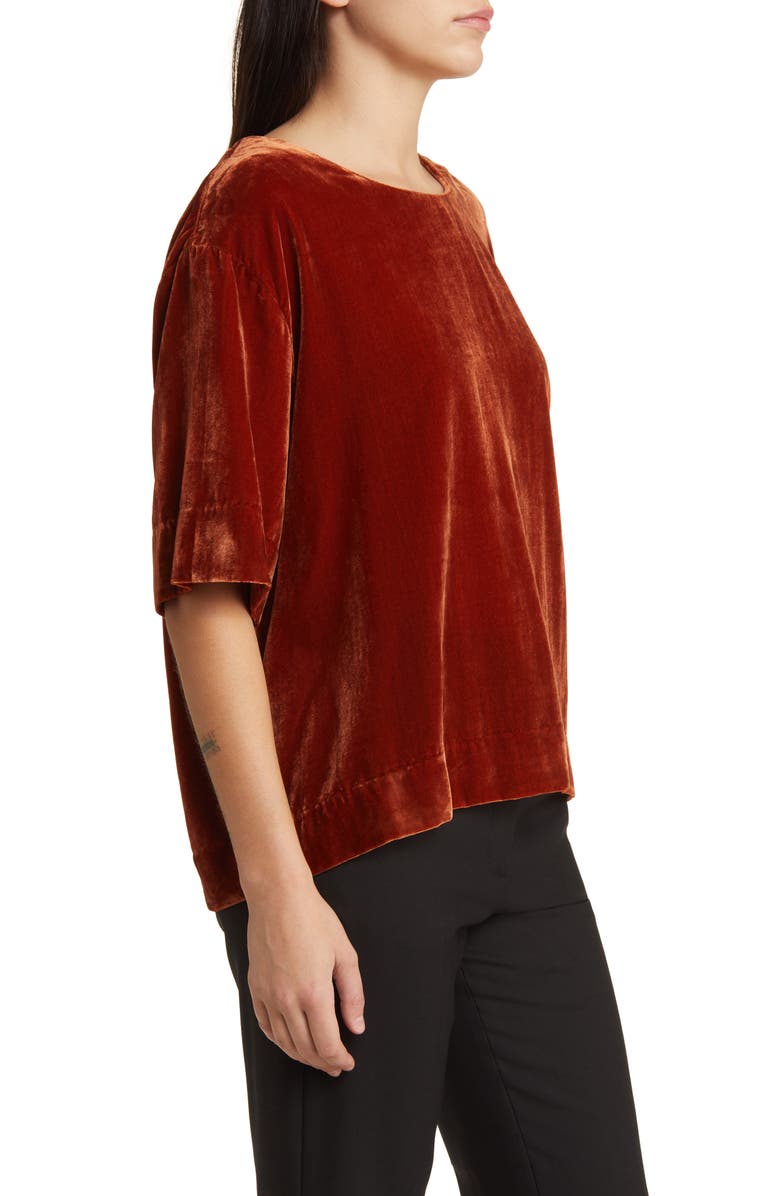 Masai Copenhagen Bibiana Velvet Top, Alternate, color, 