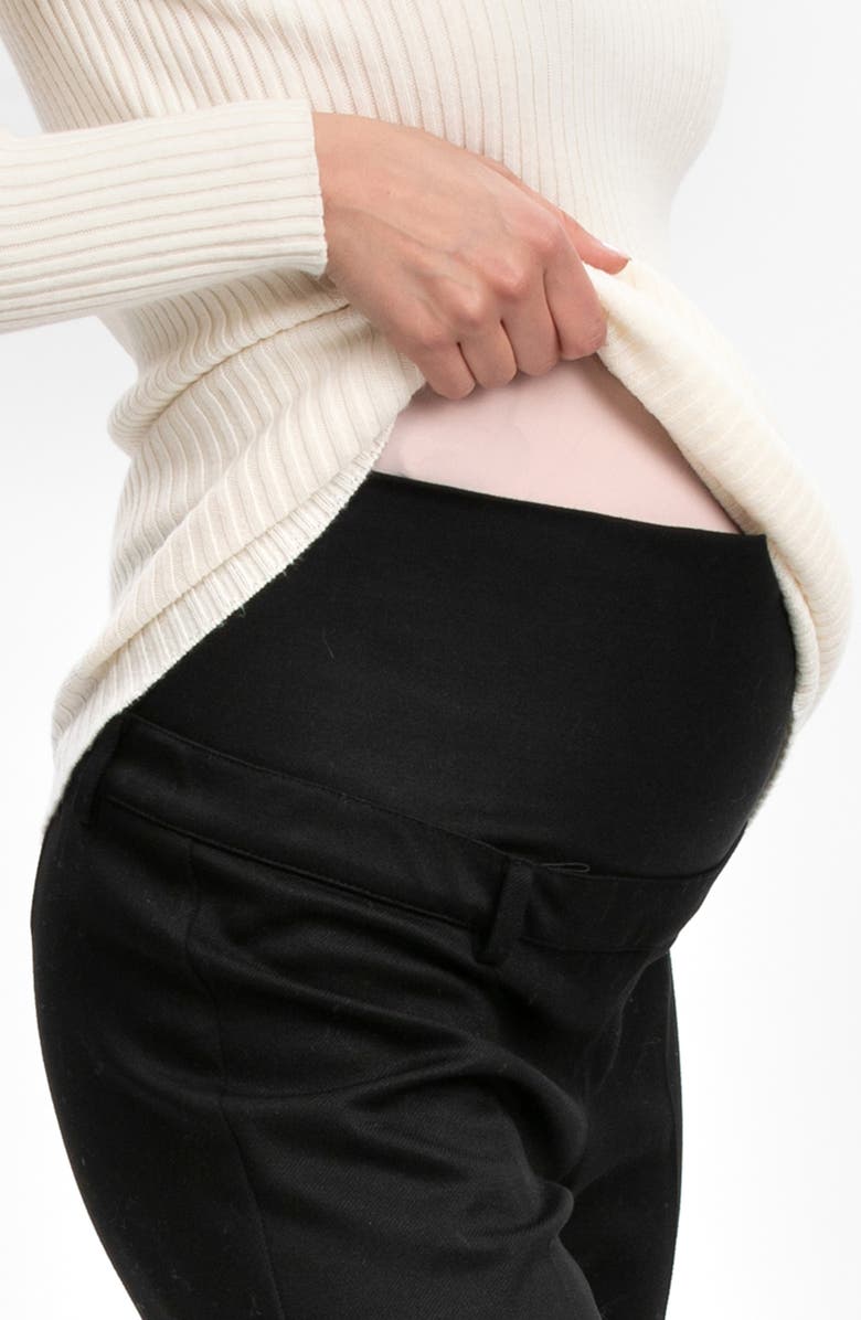 PIETRO BRUNELLI MATERNITY Aurora Turtleneck Rib Maternity Sweater, Alternate, color, Natural