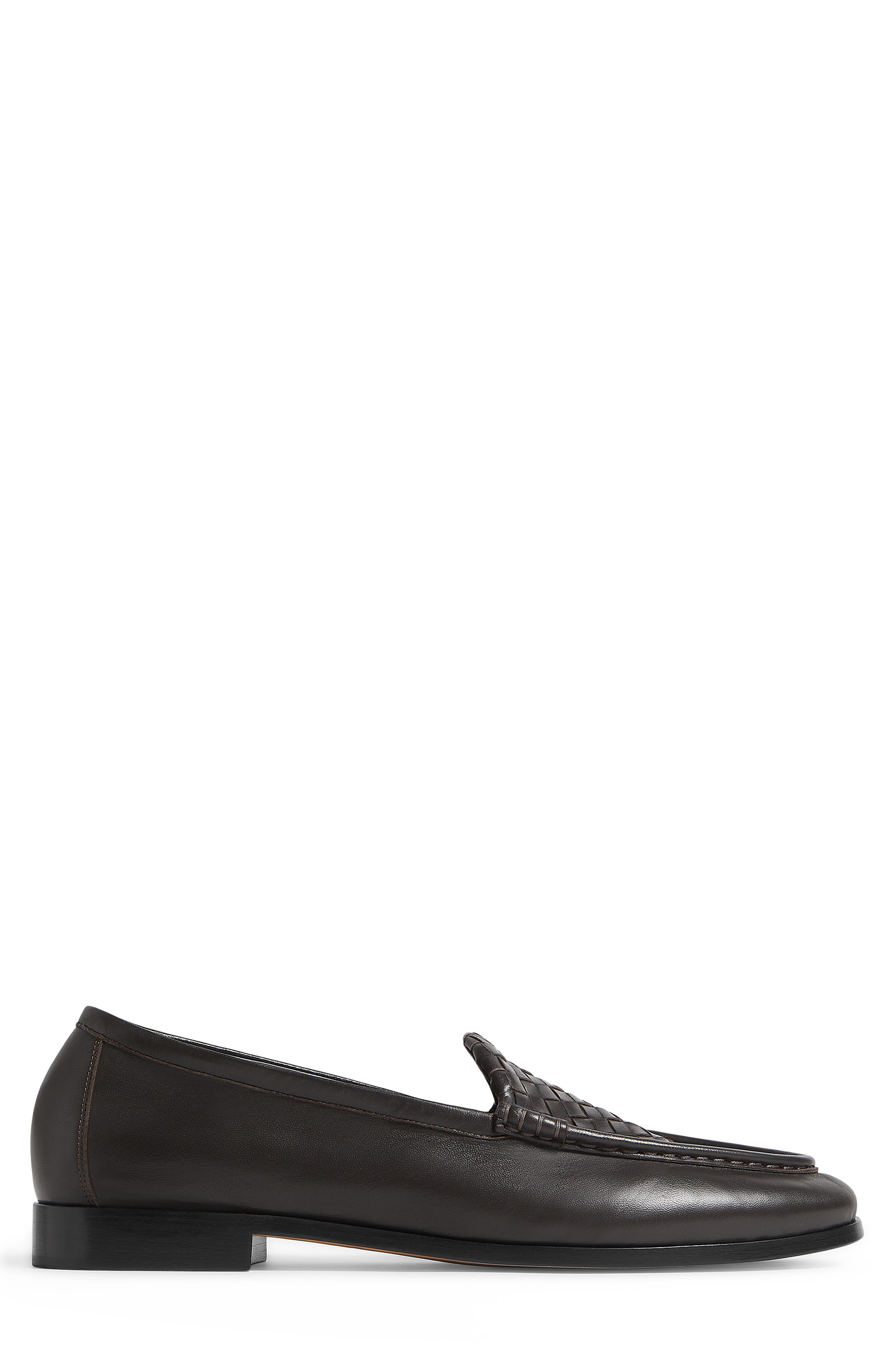 Bottega Veneta Silenzio Leather Loafer, Main, color, 2006 Espresso