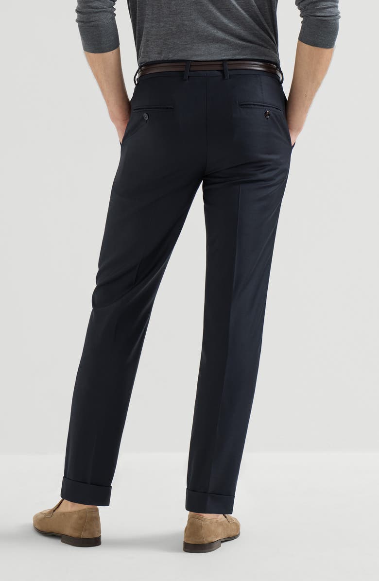 Brunello Cucinelli Virgin wool trousers, Alternate, color, Black