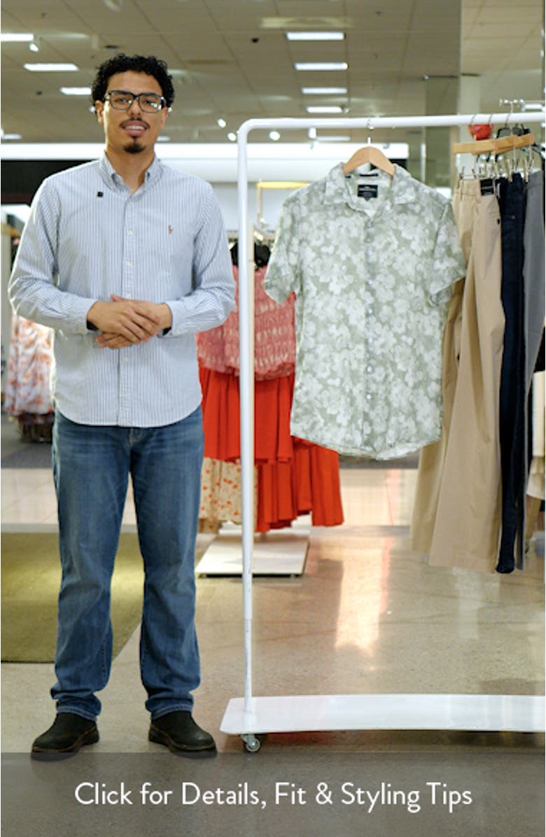 Springflat Linen Short Sleeve Button-Up Shirt, sales video thumbnail