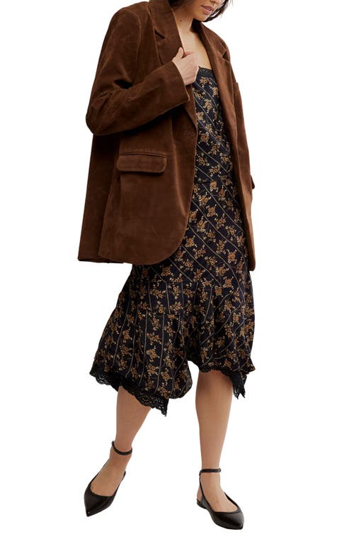 Free People X We The Free Paper Cut Faux Blazer In Brown