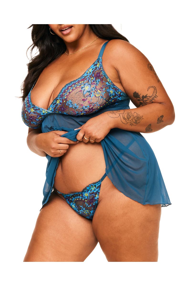 Adore Me Anatta Babydoll & G-String Set Lingerie, Alternate, color,