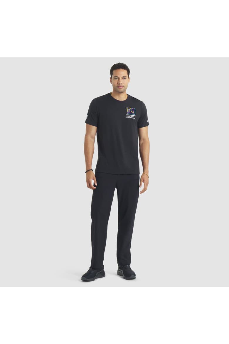 Men's Nike Black New York Giants 2025 NFL Crucial Catch Tri-Blend Dri-FIT T-Shirt, Alternate, color, Black