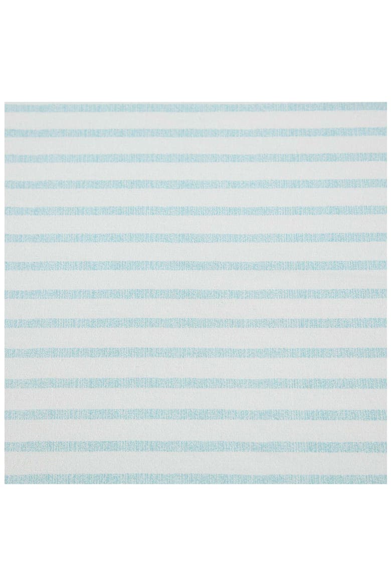 Cool Beach Stripe Cotton Percale Sheet Set, Alternate, color, TURQUOISE-AQUA