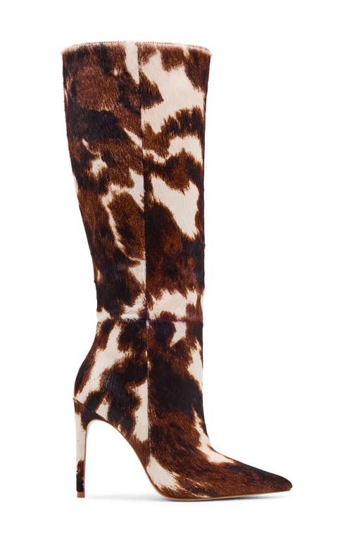 Steve Madden Nitro Genuine Calf Hair Knee High Boot In Brown