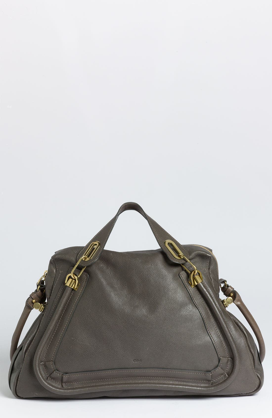 'Paraty - Large' Calfskin Leather Satchel, Main, color, ROCK
