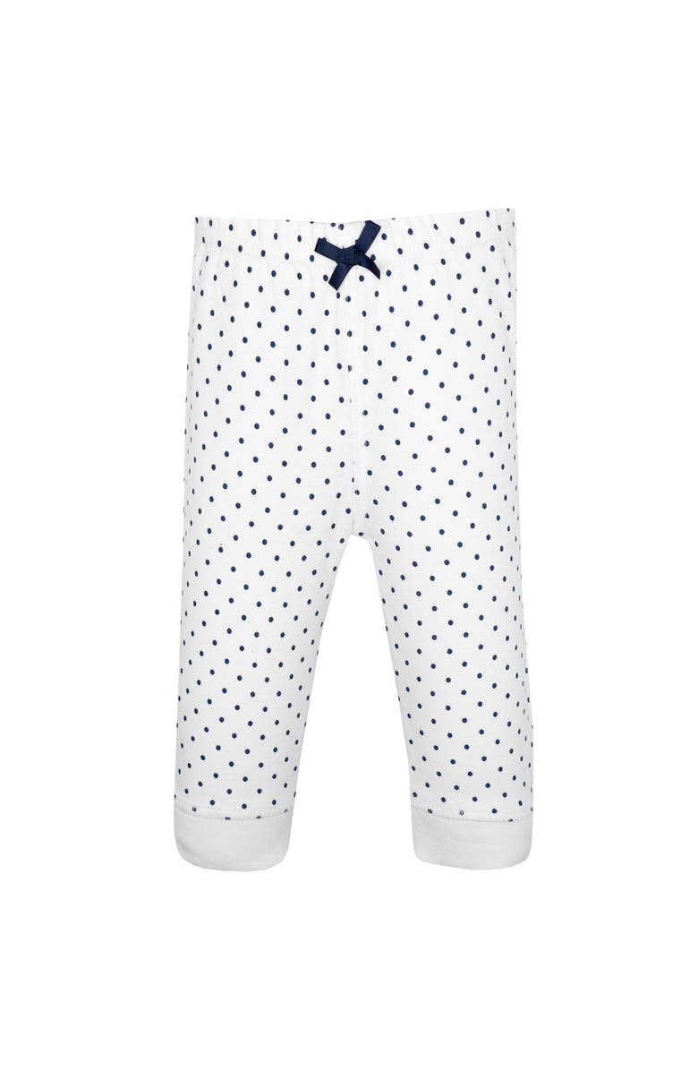 Hudson Baby Pack of 4 Collection of Versatile Pants Bottoms, Alternate, color, Navy Ditsy Floral