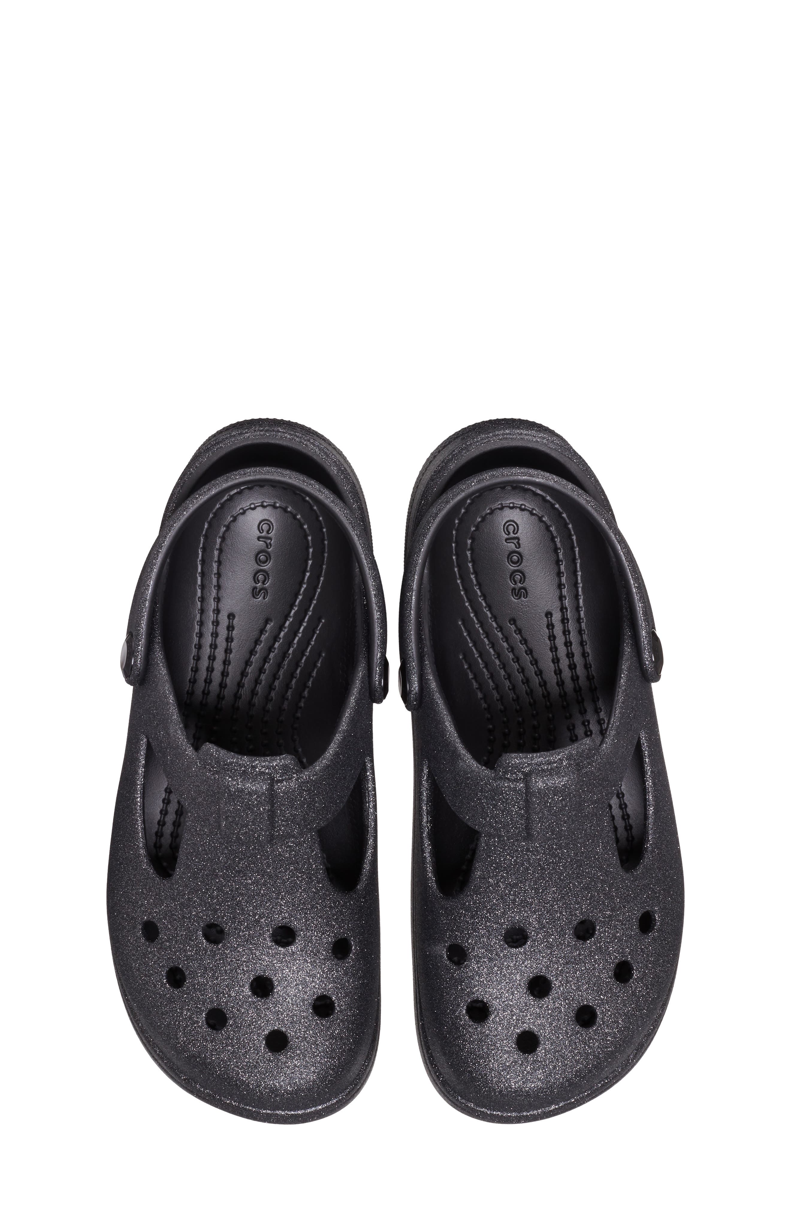 CROCS Kids' Classic Glitter Mary Jane Clog, Alternate, color, Blk
