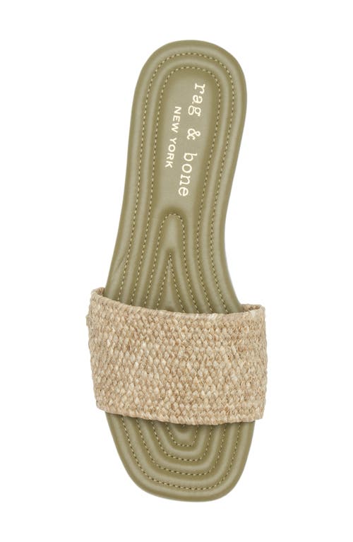Rag & Bone Ellie Woven Flat Slide Sandals In Loden