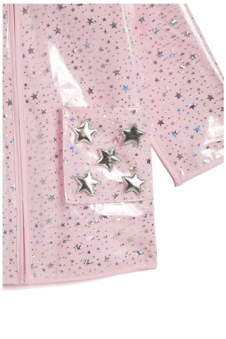 Kids' Chelsey Starry Rain Jacket, Alternate, color, PINK