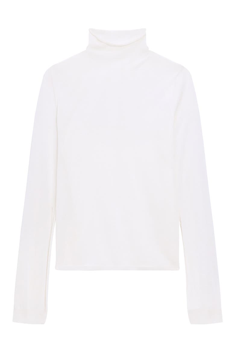 Split Sleeve Roll Neck Wool Blend Sweater, Alternate, color, IVORY