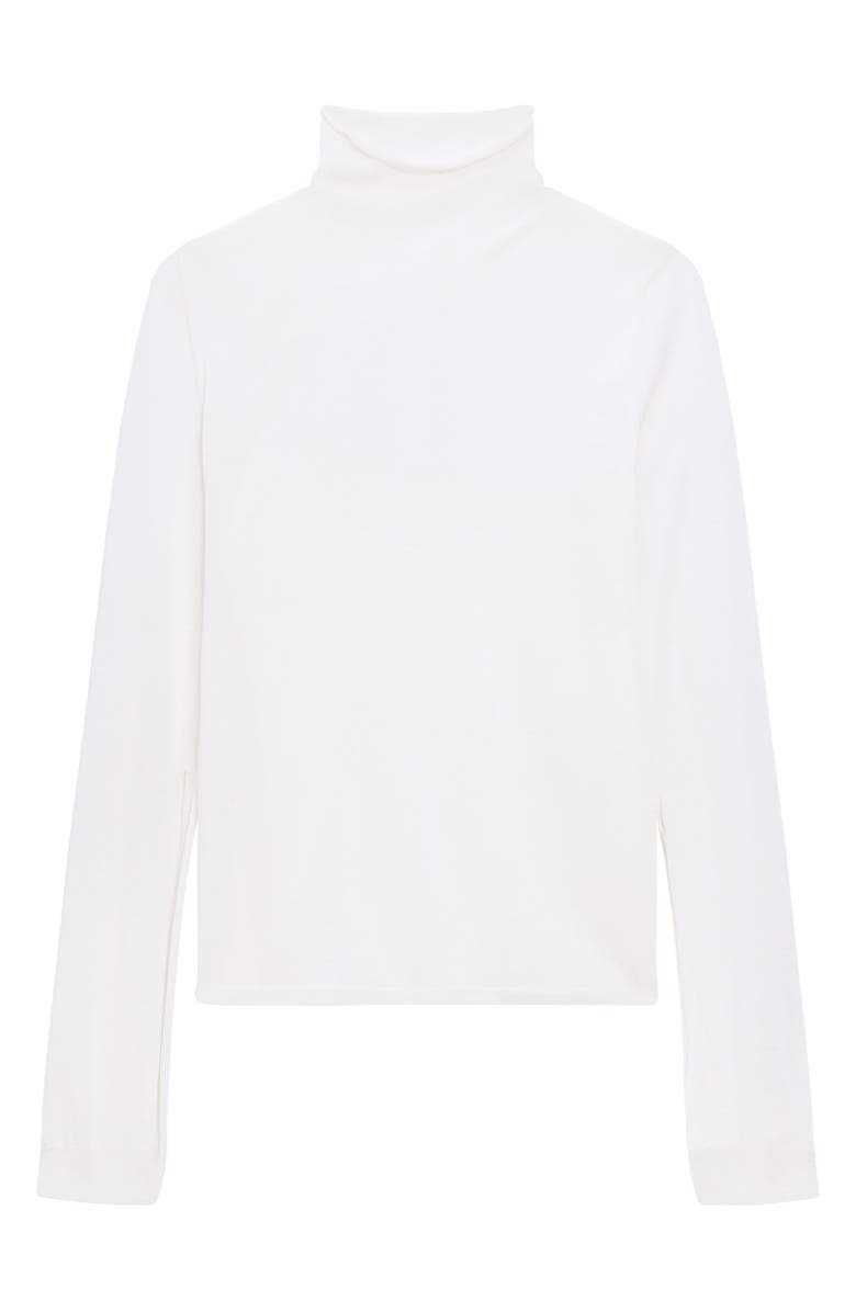 Theory Split Sleeve Roll Neck Wool Blend Sweater, Alternate, color, Ivory