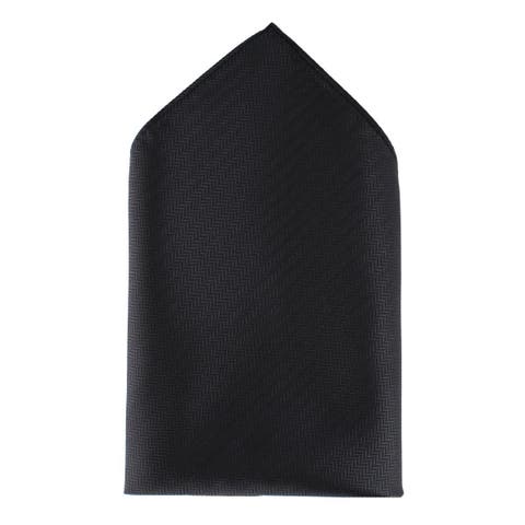 Etched Herringbone Twist Pocket Square