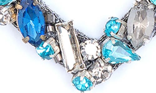 Deepa Gurnani Missy Heart Earrings In Blue