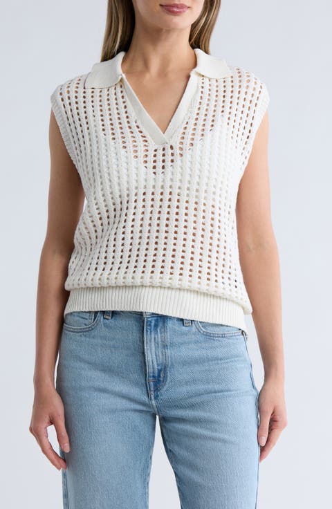 Cotton Polo Sweater Vest