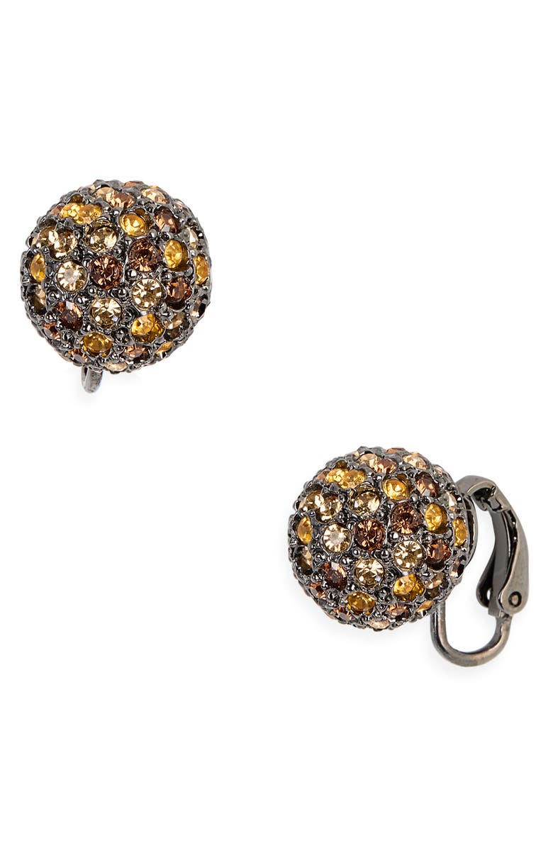 Kenneth Jay Lane Pavé Topaz Earrings, Main, color, Topaz