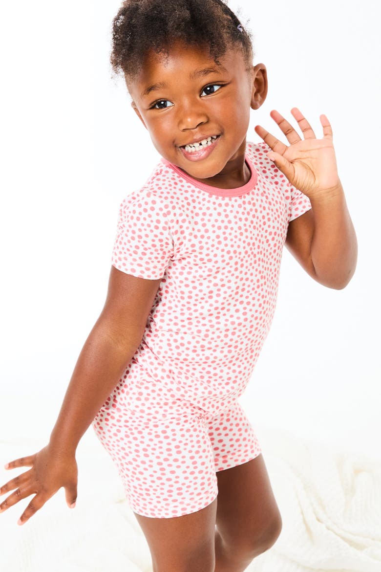 Shorts Pajama Set - Coral Dots, Alternate, color, Coral Dots