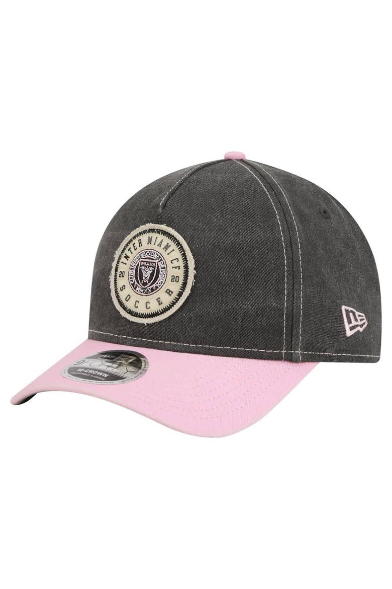 Men's New Era  Black Inter Miami CF Jersey Hook 9FORTY Adjustable Hat, Main, color, Black