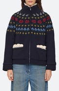 Sea NY Preston Faux Shearling Lined Knit Jacket
