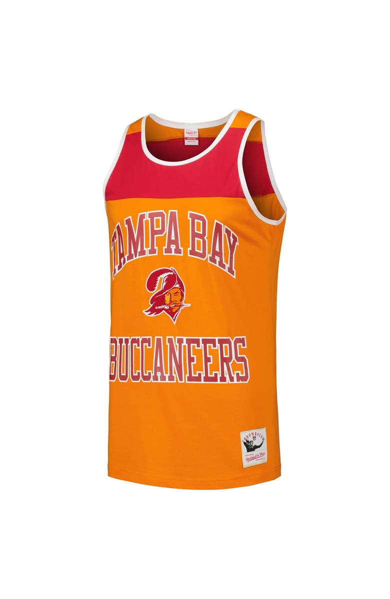 Mitchell & Ness Men's Mitchell & Ness Orange/Red Tampa Bay Buccaneers Gridiron Classics Heritage Colorblock Tank Top, Alternate, color, 