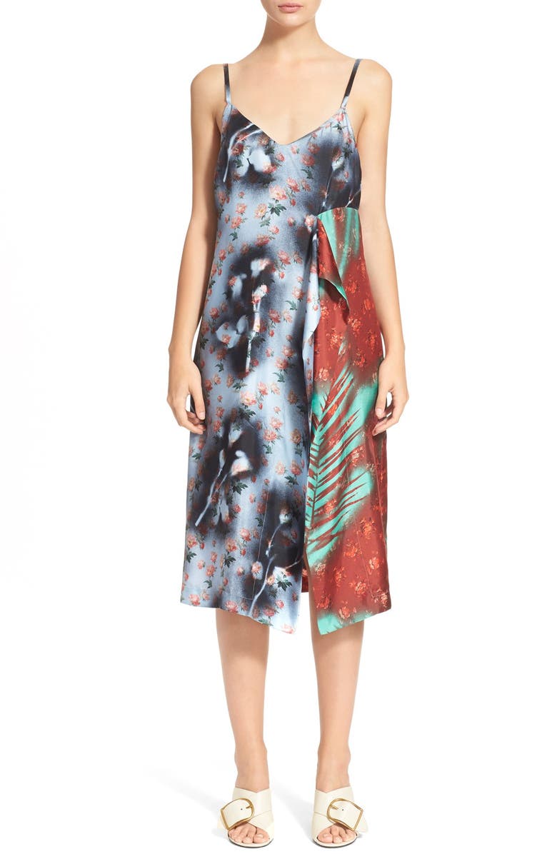 Acne Studios 'Clemente' Print Silk Slipdress, Main, color,