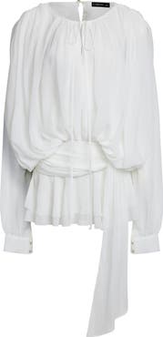 LIONESS Elements Long Sleeve Chiffon Minidress