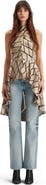 THEO The Label Theia Retro Burnout Hi-Low Halter Top