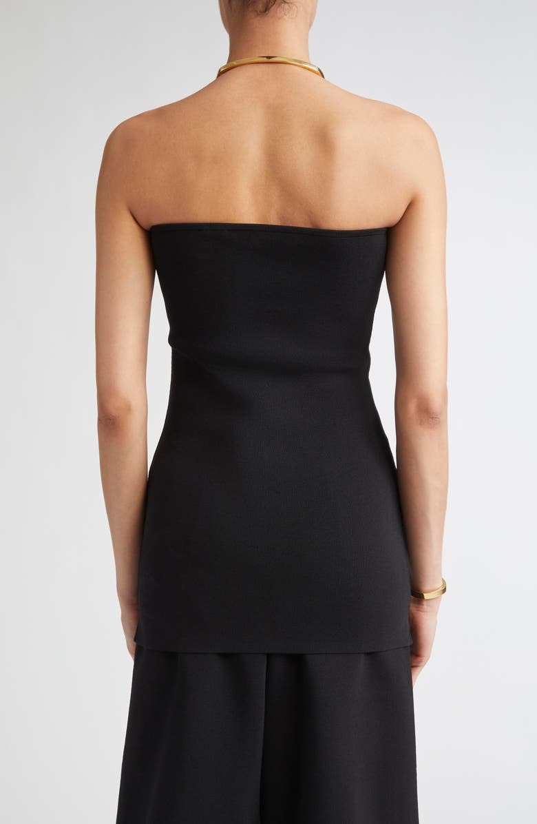 TOTEME Compact Knit Tube Top, Alternate, color, Black